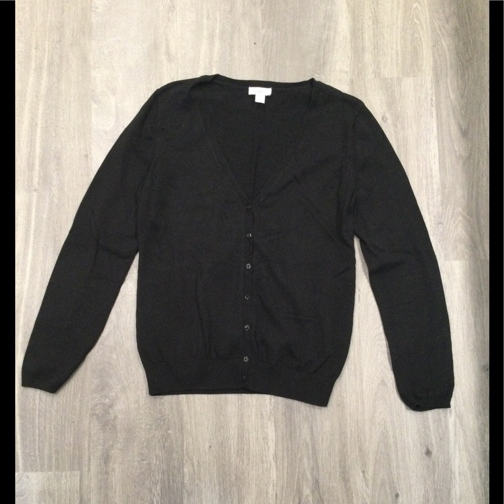 Loft black cardigan size L